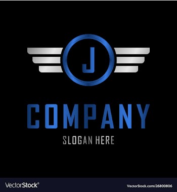 Letter j automotive creative business logo vector image
