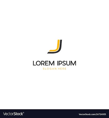 Letter j creative business logo design vector image