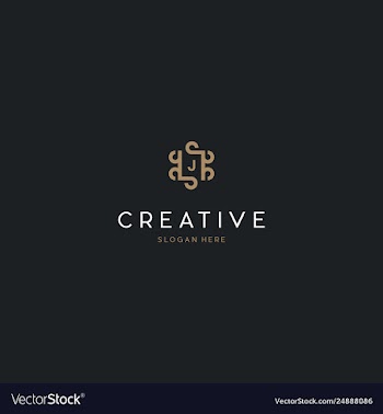 Letter j elegance hotel creative business logo vector image