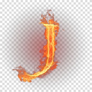 Letter J on flame illustration, Flame Letter Fire Desktop , flame transparent background PNG clipart