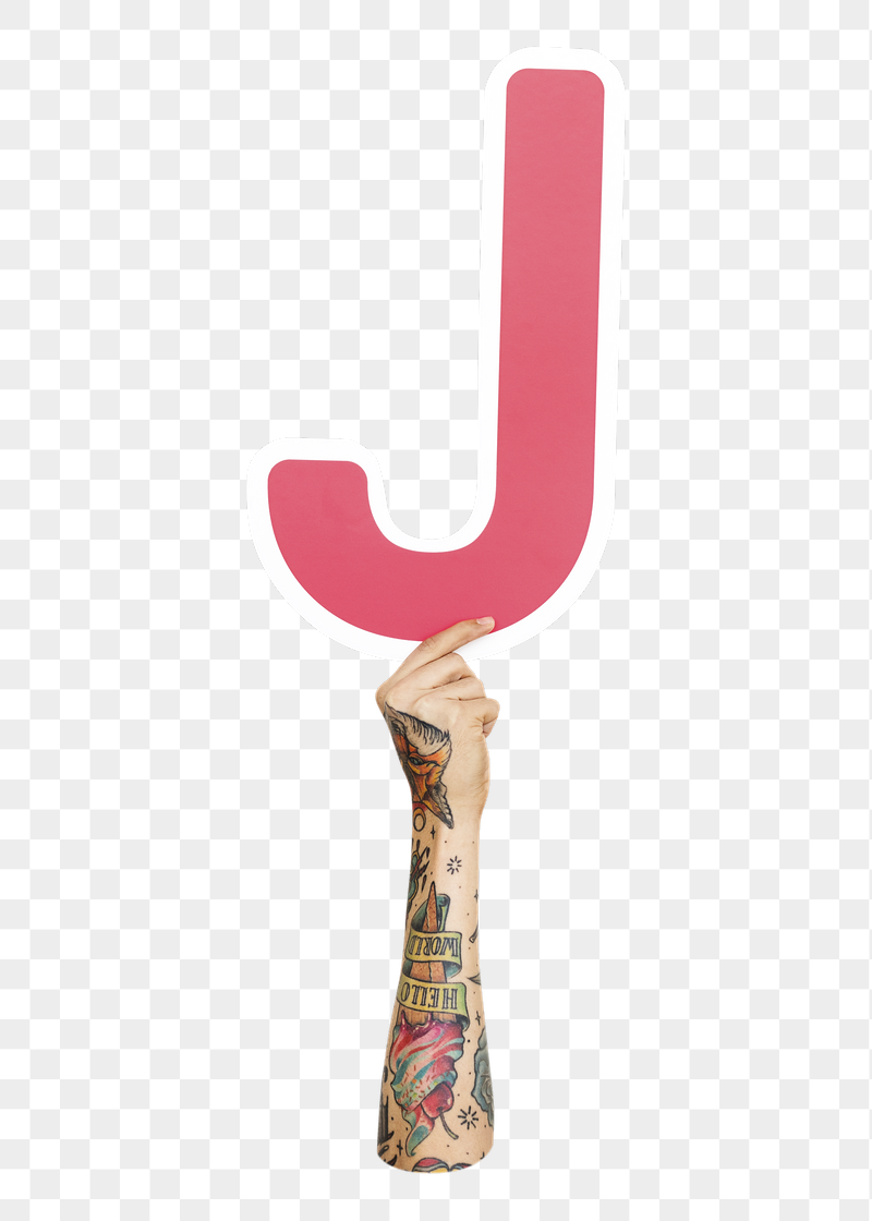 Letter J png hand holding | Free PNG - rawpixel