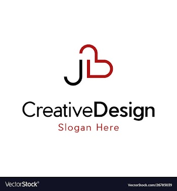 Letter j with love creative business logo vector image