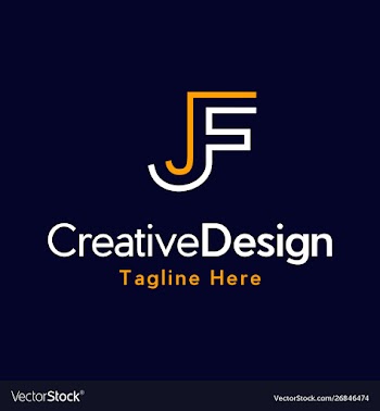 Letter jf creative business modern logo vector image