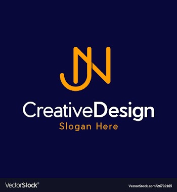 Letter jn creative business modern logo vector image