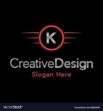 Letter k automotive creative business logo vector image