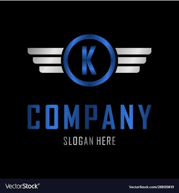 Letter k automotive creative business logo vector image