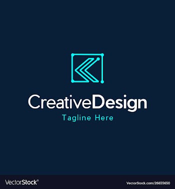 Letter k circuit modern logo vector image