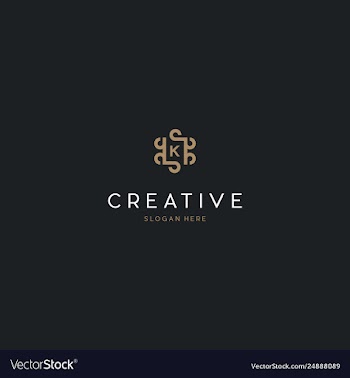 Letter k elegance hotel creative business logo vector image