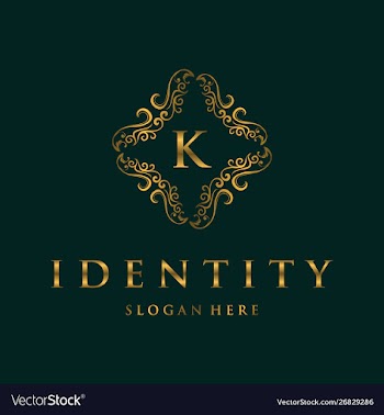 Letter k frame luxury creative business logo vector image