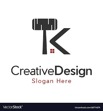 Letter k hummer realty creative business logo vector image