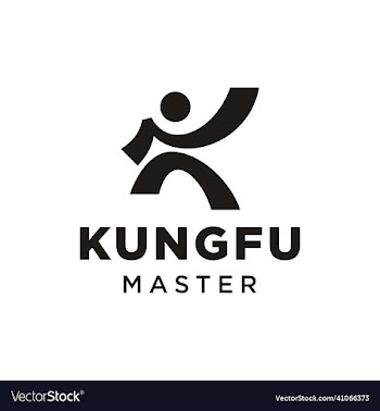 letter k kungfu logo design