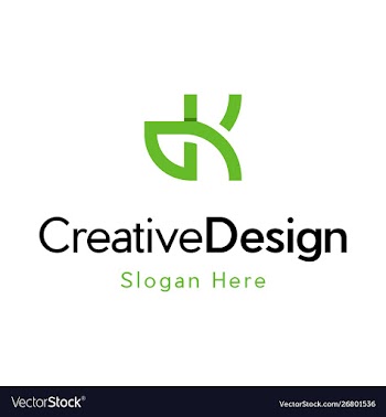 Letter k leaf naturally creative business logo vector image