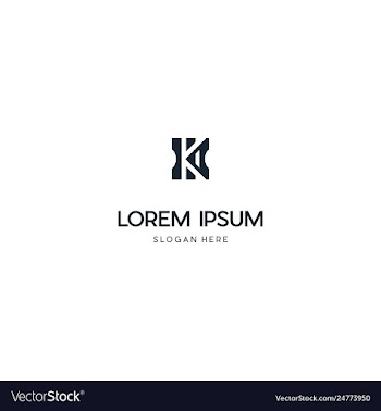 Letter k line creative business logo design vector image