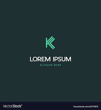 Letter k line creative business logo design vector image