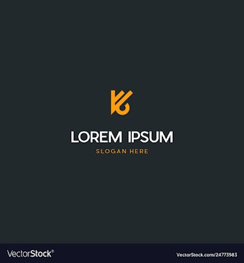 Letter k line creative business logo design vector image