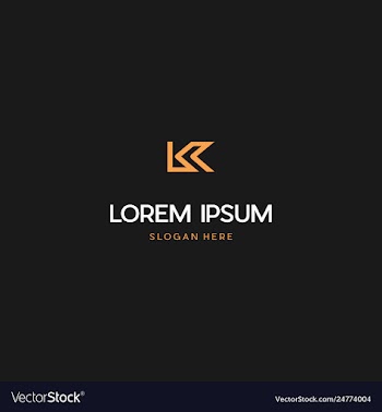 Letter k line creative business logo design vector image