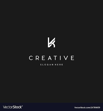 Letter k line creative business logo design vector image