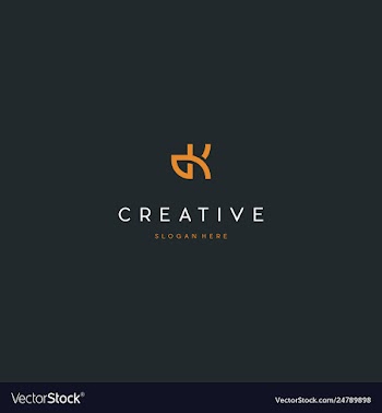 Letter k line creative business logo design vector image