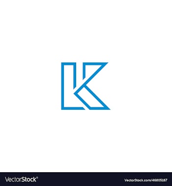 letter k logo icon line design template elements