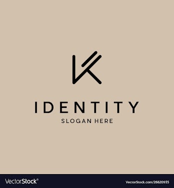Letter k minimalist logo design vector image