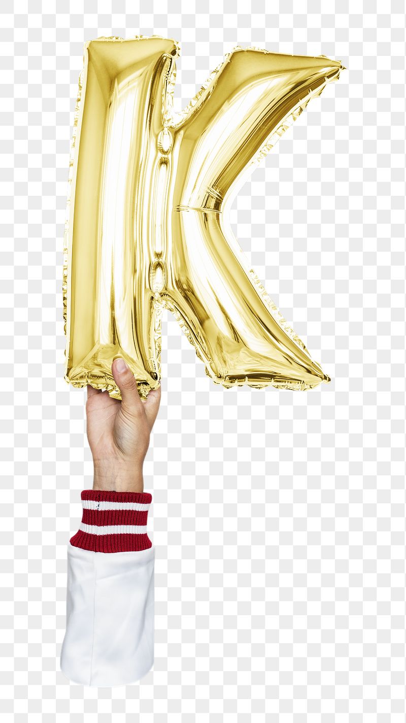 Letter K png gold balloon | Free PNG - rawpixel