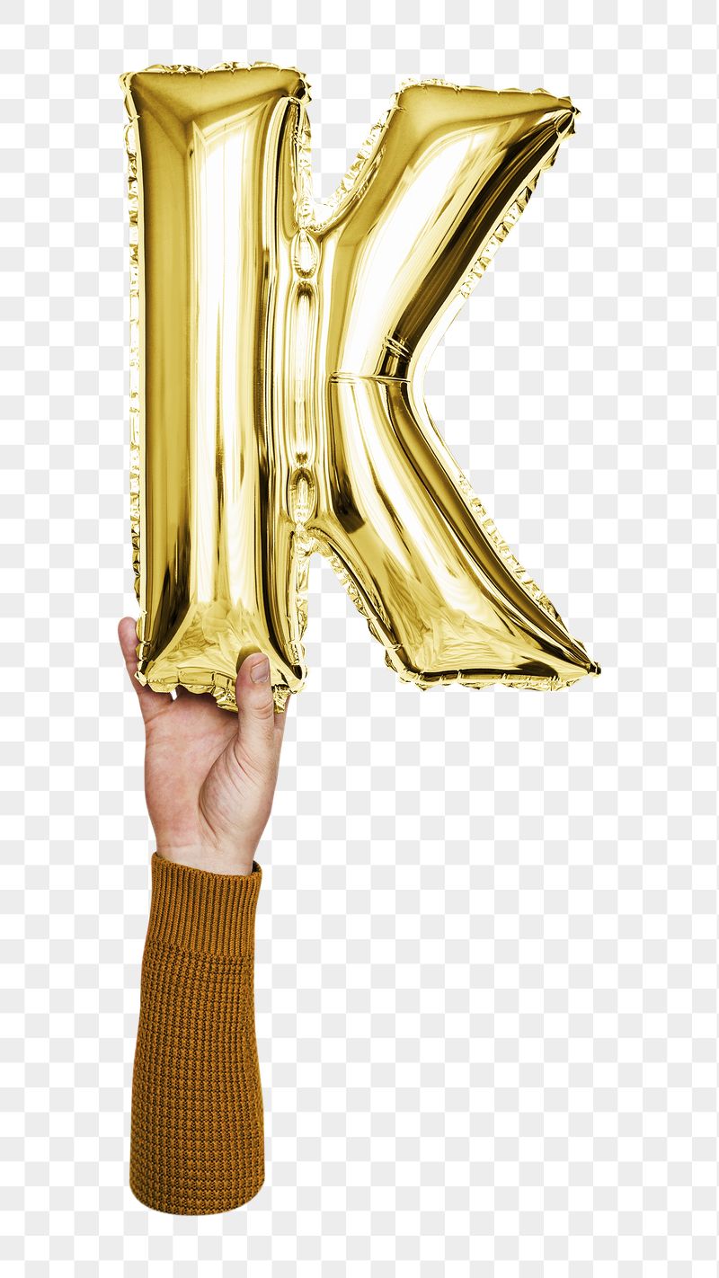 Letter K png gold balloon | Free PNG - rawpixel
