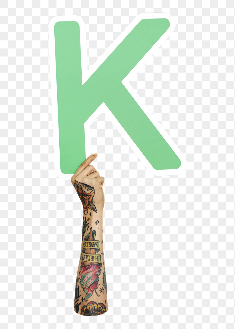 Letter K png hand holding | Free PNG - rawpixel