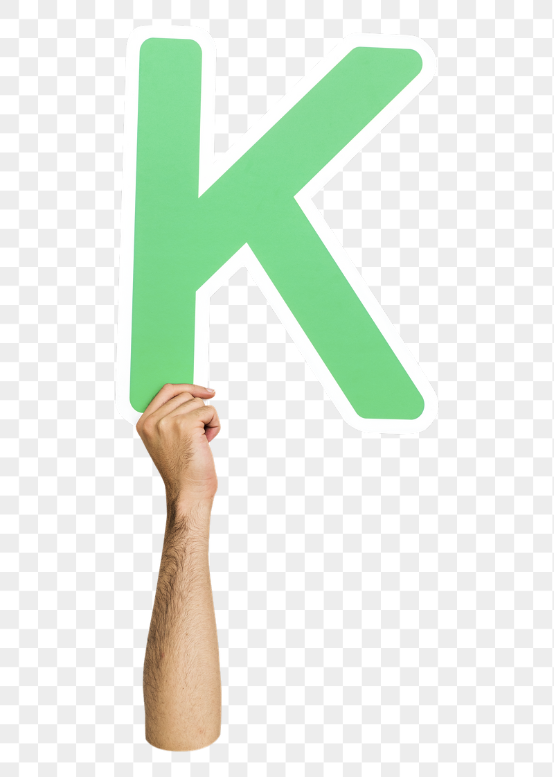 Letter K png hand holding | Free PNG - rawpixel