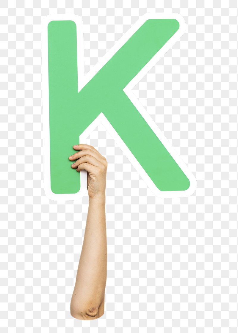 Letter K png hand holding | Free PNG - rawpixel
