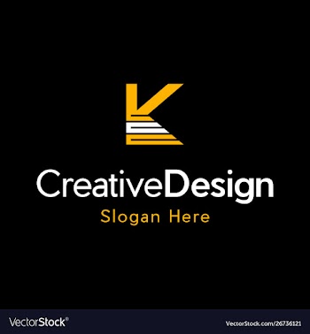 Letter k typography creative business logo vector image