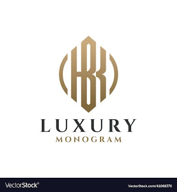 letter kb with shield shape luxury logo de