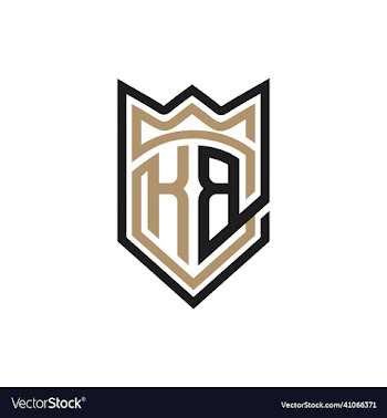 letter kb with shield shape luxury logo de