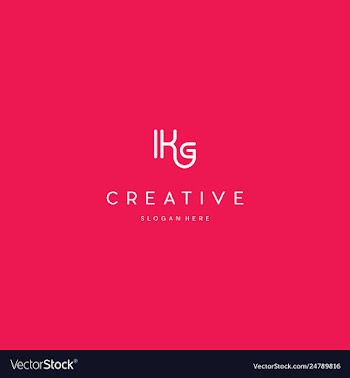 Letter kg creative business logo design vector image
