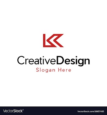 Letter kk creative business logo vector image