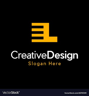 Letter l creative business logo design vector image