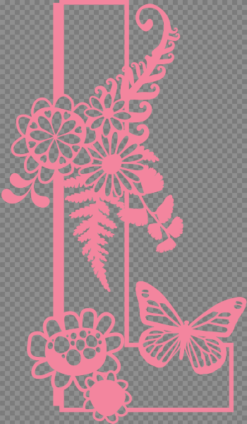 LETTER L Digital SVG, PDF & PNG — Nonna Illustration & Design
