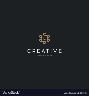 Letter l elegance hotel creative business logo vector image
