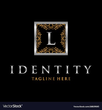 Letter l frame luxury creative business logo vector image