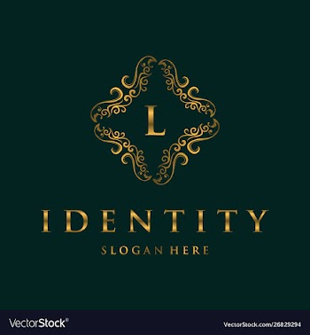 Letter l frame luxury creative business logo vector image