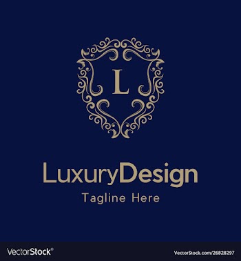 Letter l luxury shield frame creative business log vector image