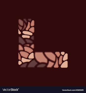 letter l mosaic stone abstract creative logo
