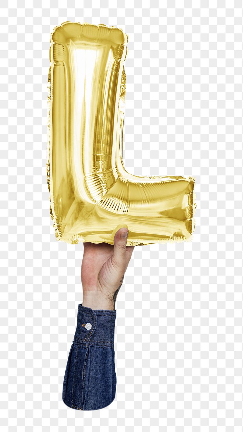 Letter L png gold balloon | Free PNG - rawpixel
