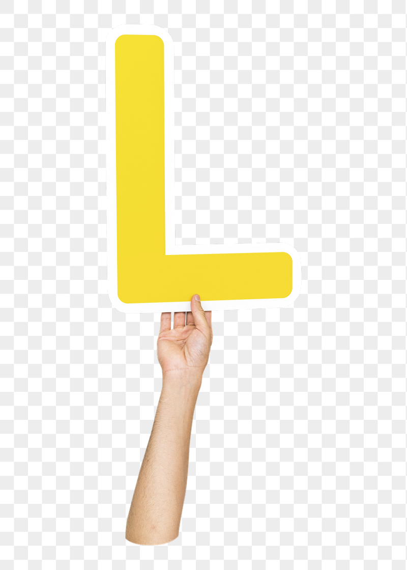 Letter L png hand holding | Free PNG - rawpixel