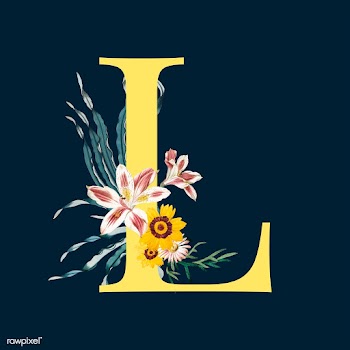 Letter L with blossoms | Free stock vector - 544902