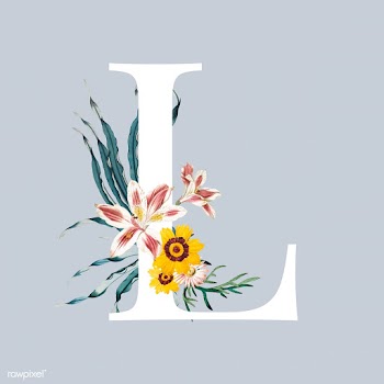 Letter L with blossoms | Free stock vector - 545046