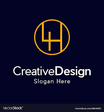 Letter lh creative business logo vector image