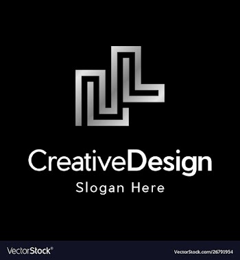 Letter ll creative business logo design vector image
