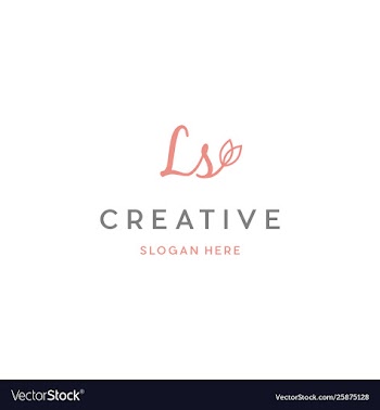 Letter ls beauty flower creative logo design vector image