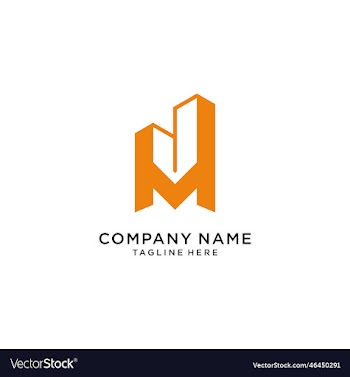 letter m building logo template