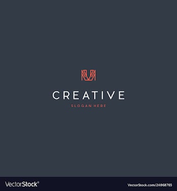 Letter m creative business logo design vector image
